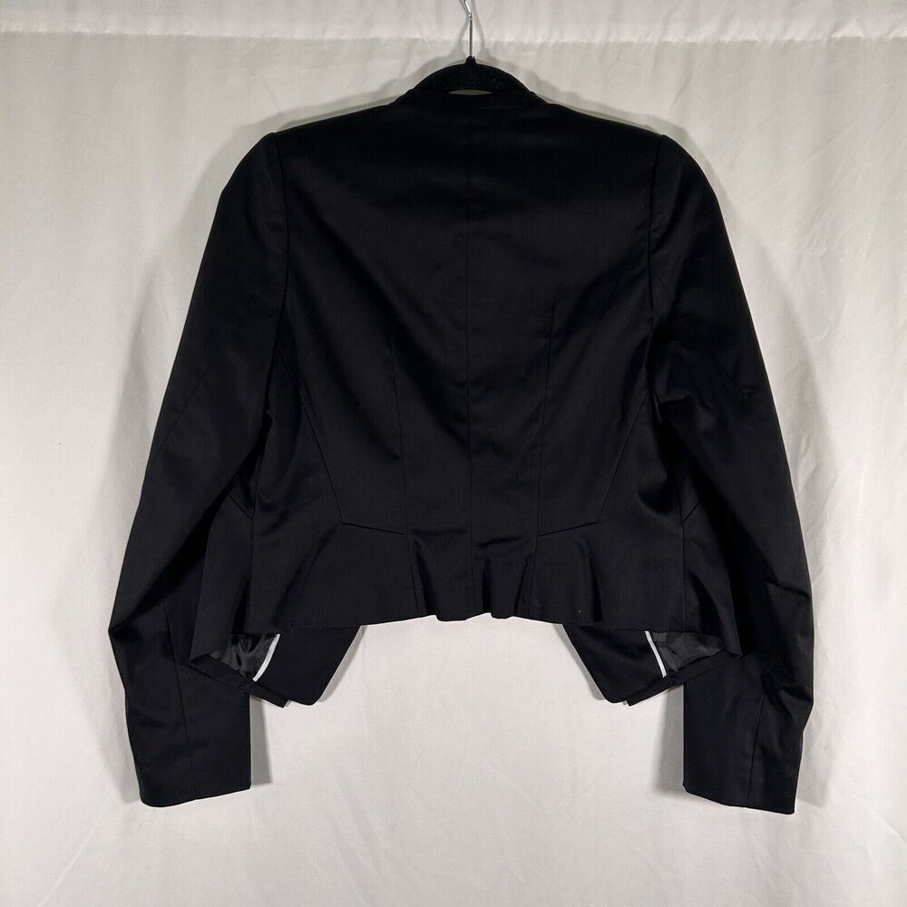 New Worthington Blazer Women's Medium Solid Black Open Front Office Work - Picture 6 of 7